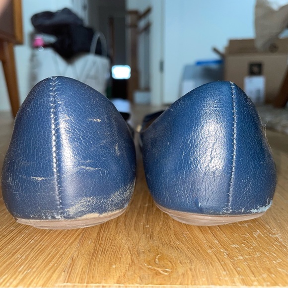 Navy blue ballet shoes - Picture 4 of 5